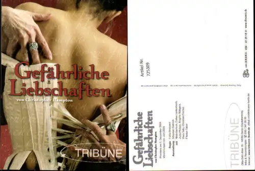 725309 Reklame Gefährliche Liebschaften Nela Bartsch Esther Linkenbach Julia Philippi Tribüne Berlin Charlottenburg