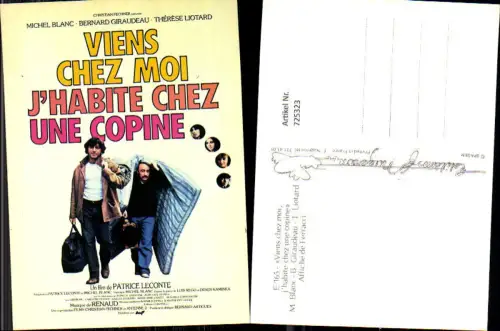 725323 Film Reklame Viens chez moi j habite chez une copine M. Blanc B. Giraudeau T. Liotard