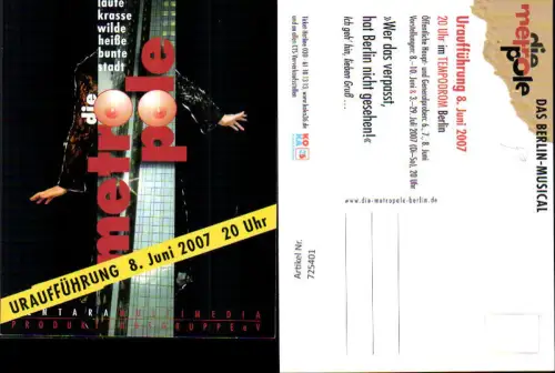 725401 Film Die Metropole Das Berlin Musical Uraufführung 2007 Erotik