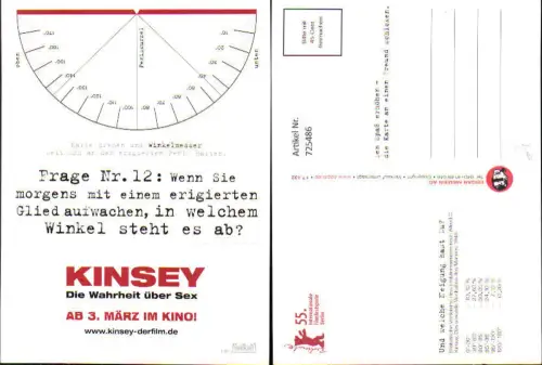 725486 Film Reklame Kinsey Die Wahrheit über Sex Erotik Berlin Filmfestspiele