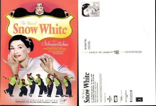 725745 Film Reklame The Voice of Snow White Berlin Die Geschwister Pfister