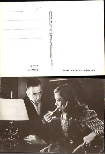 725776 Film Reklame Humphrey Bogart Lauren Bacall Rauchen