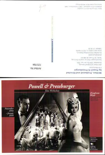 725784 Film Reklame Powell e Pressburger Eine Werkschau Zeughaus Kino Berlin
