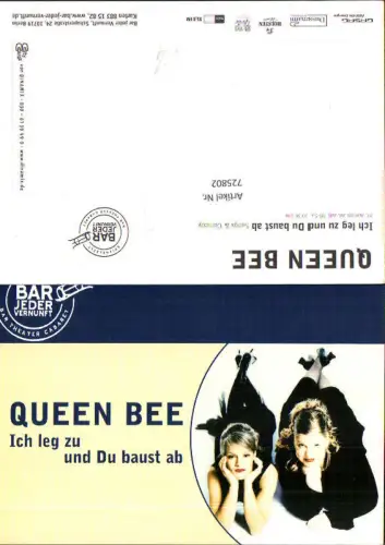 725802 Film Reklame Queen Bee Ich leg zu und Du haust ab Berlin Bar jeder Vernunft