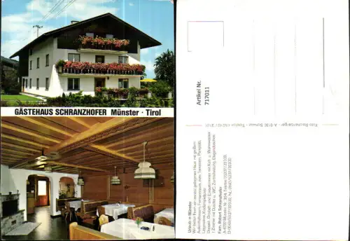 717011 Mehrbild AK Münster Tirol Gästehaus Schranzhofer
