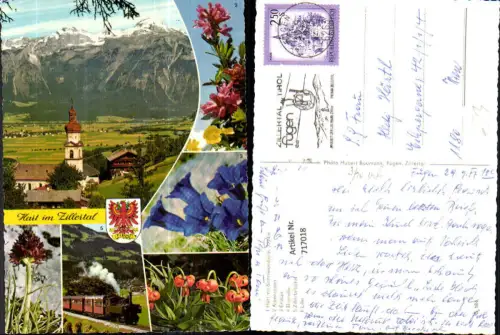 717018 Mehrbild AK Hart im Zillertal mit Sonnwendjoch Enzian Zillertalbahn