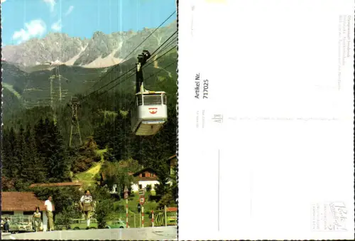717025 Foto AK Innsbruck Nordkettenbahn Blick v. d. Talstation auf d. Nordkette Seilbahn Gondel