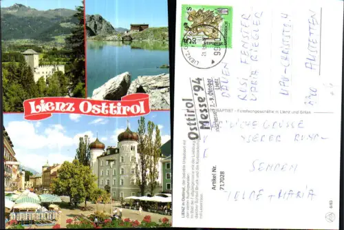 717028 Mehrbild AK Lienz in Osttirol Fußgängerzone mit Liebburg Schloss Bruck Karlsbaderhütte mit Laserzsee