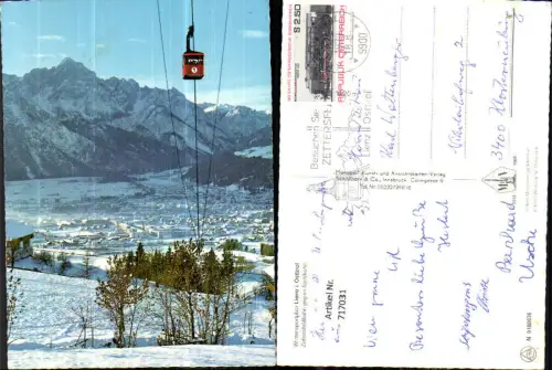 717031 Lienz in Osttirol Zettersfeldbahn geg. Spitzkofel Seilbahn Gondel im Winter