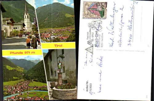 717033 Mehrbild AK Pfunds in Tirol Kirche Totale Statue