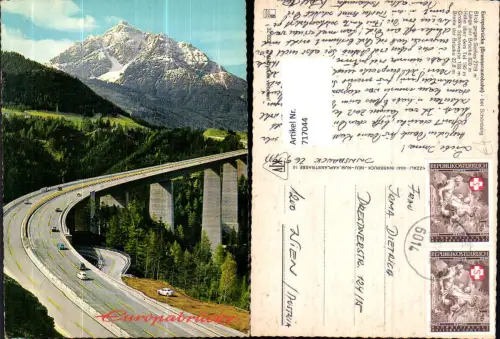 717044 Europabrücke bei Schönberg im Stubaital Blick geg. Serles Brennerautobahn