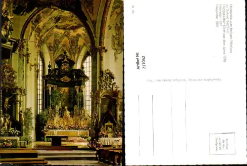 717052 Hall in Tirol Pfarrkirche zum hl. Nikolaus Chor Altar Inneres Kirche