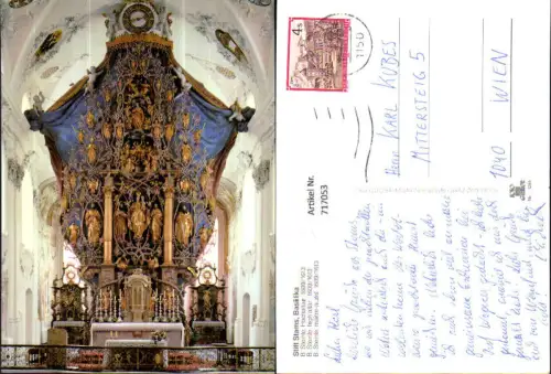 717053 Stift Stams Basilika Altar Hochaltar Kirche Inneres