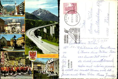 717054 Mehrbild AK Innsbruck Hofburg Goldenes Dachl Europabrücke