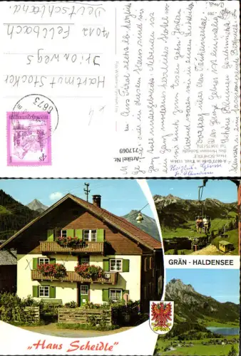 717069 Mehrbild AK Grän in Tirol Haus Scheidle Sessellift
