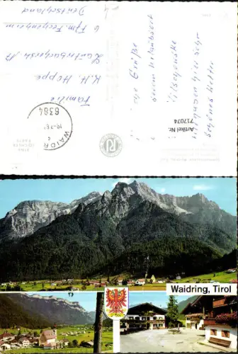 717074 Mehrbild AK Waidring Tirol geg. Steinberge Sonnwendkette Dorfplatz