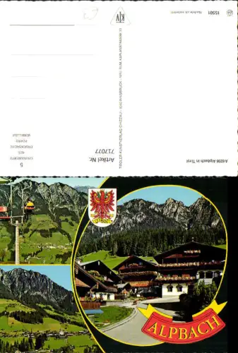 717077 Mehrbild AK Alpbach in Tirol Dorfpartie Sessellift