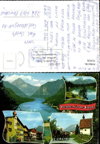 717078 Mehrbild AK Reutte in Tirol Straßenpartie Pferdekutsche Kirchlein