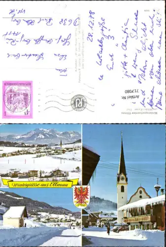 717080 Mehrbild AK Ellmau am Wilden Kaiser Winteransichten Kirche Kapelle