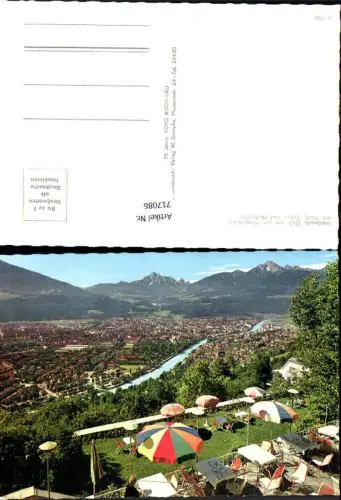 717086 Innsbruck Blick v. d. Hungerburg auf Stadt Serles u. Nockspitze