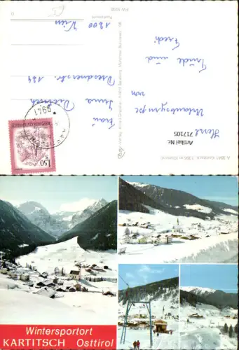717105 Mehrbild AK Kartitsch Osttirol Winteransichten Skilift Wintersport