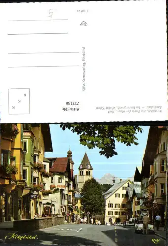 717130 Foto AK Kitzbühel Stadtplatz mit Wildem Kaiser