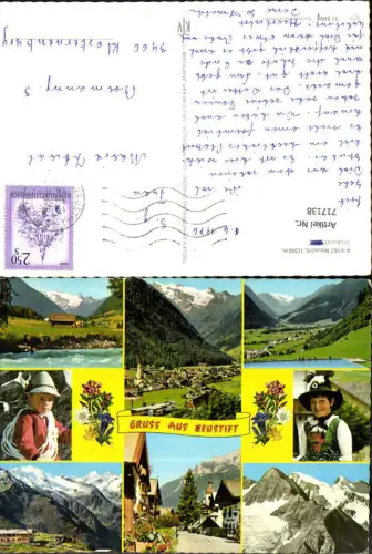 717138 Mehrbild AK Neustift im Stubaital Bergsteigen Tracht Dorfpartie