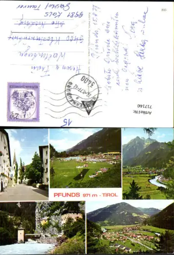 717140 Mehrbild AK Pfunds in Tirol Schwimmbad Dorfpartie Totale