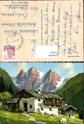 717143 Künstler AK Einsame Berghöfe b. Kufstein Tirol