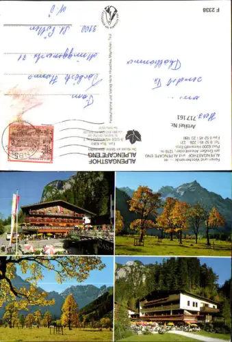717161 Mehrbild AK Hinterriss Tirol Alpengasthof Eng Großer Ahornboden Alpencafe Eng