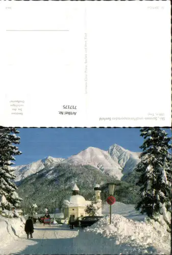 717175 Seefeld in Tirol Kirchlein Pferdeschlitten Winterpartie