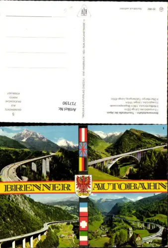 717190 Mehrbild AK Brenner Autobahn b. Innsbruck Europabrücke Nößlachbrücke Luegbrücke