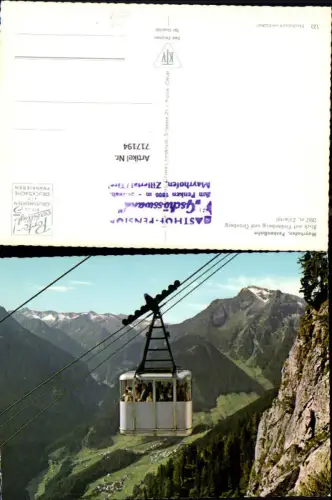 717194 Mayrhofen Penkenbahn Blick auf Finkenberg u. Grünberg Seilbahn Gondel
