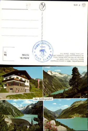 717196 Mehrbild AK Finkenberg Zillertal Schlegeistal Dominikushütte Stausee