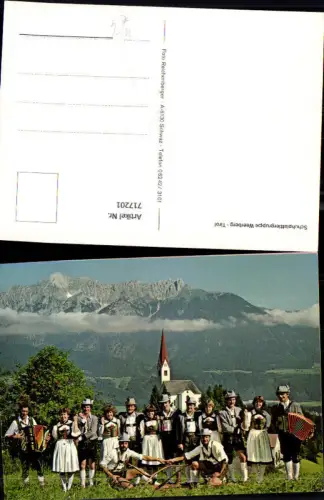 717201 Gruppenbild Weerberg Schwaz Tirol Schuhplattlergruppe Tracht Musik Brauchtum