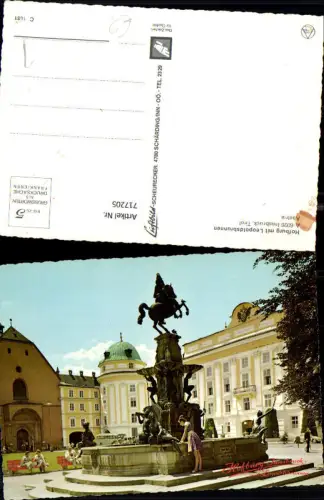 717205 Innsbruck Hofburg mit Leopoldsbrunnen Brunnen Bus
