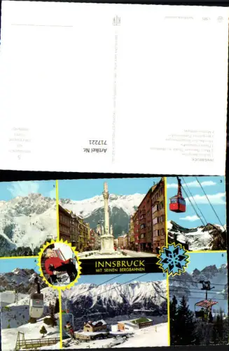 717221 Mehrbild AK Innsbruck mit Bergbahnen Patscherkofelbahn Station Seegrube Mutteralmbahn
