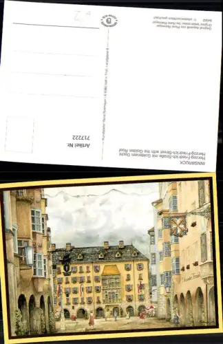 717222 Künstler AK Rene Rietmeyer Innsbruck Herzog-Friedrich-Straße mit Goldenen Dachl
