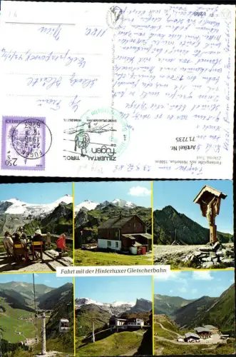 717235 Mehrbild AK Hintertuxer Gletscherbahn Hintertux Seilbahn Gondel Wegkreuz Bergstation