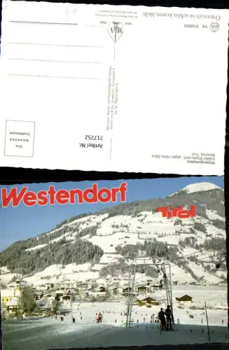 717252 Westendorf geg. Hohe Salve Brixental Wintersport Skilift