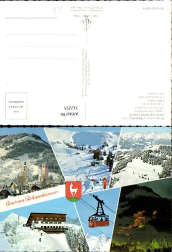 717255 Mehrbild AK Kitzbühel Hahnenkamm Wintersport Hahnenkammbahn Seilbahn Nachtpiste