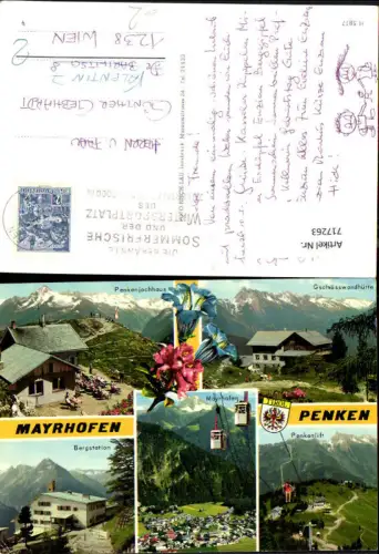 717263 Mehrbild AK Mayrhofen Penken Bergstation Penkenjochhaus Penkenlift Seilbahn Gondel