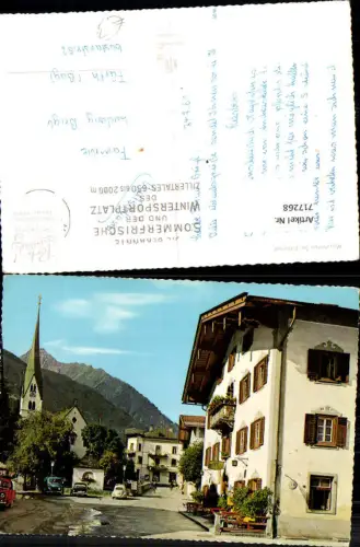717268 Mayrhofen im Zillertal Dorfmotiv mit Kirche VW Käfer Gasthof Neue Post