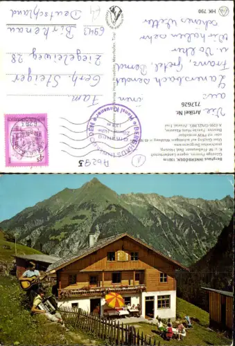 717626 Ginzling Mayrhofen Zillertal Berghaus Innerböden Junge Männer Musikanten Musik