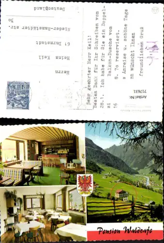 717631 Mehrbild AK Sölden Innerwald Gasthof Pension Waldcafe Gaststube
