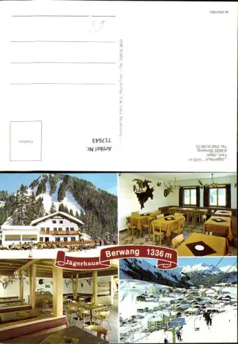 717643 Mehrbild AK Berwang i. Tirol Jägerhaus Skilift Winteransicht Gaststube