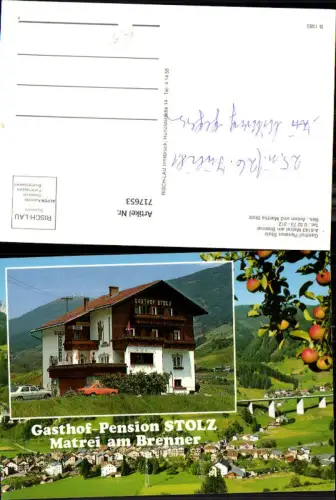 717653 Mehrbild AK Matrei a. Brenner Gasthof Pension Stolz Ansicht u. Luftbild