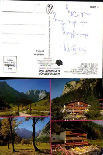 717655 Mehrbild AK Hinterriss Alpengasthof Alpencafe Eng am Großen Ahornboden