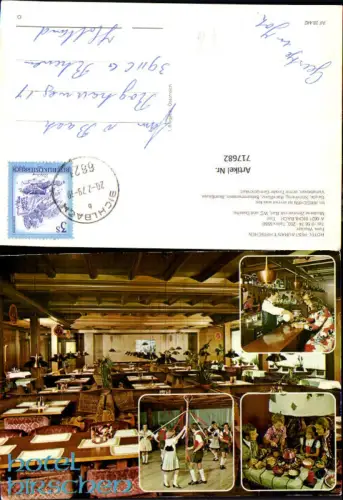 717682 Mehrbild AK Bichlbach Hotel Restaurant Hirschen Bandltanz Tracht Fondue Brauchtum