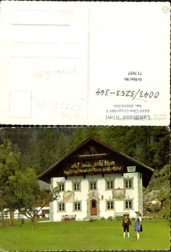 717697 Foto AK Längenfeld Ötztal Landhaus Riml Kinder in Tracht